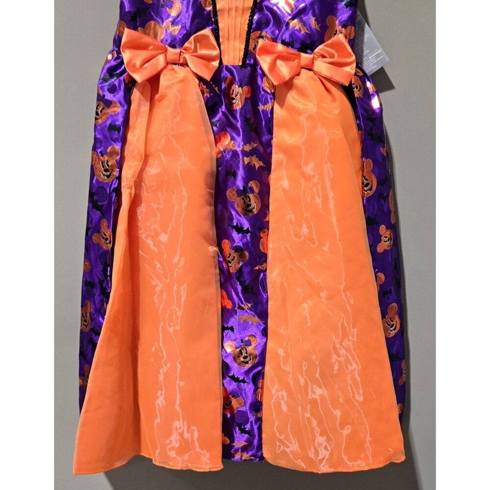 Disney Minnie Mouse Purple & Orange Witch Halloween Dress -- Size 9/10 Large - Picture 5 of 11